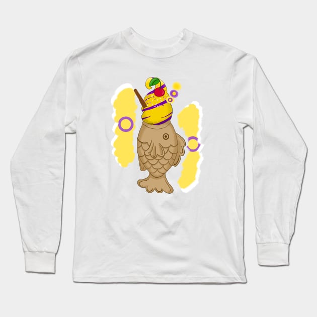 Pride Taiyaki design, second series (intersex) Long Sleeve T-Shirt by VixenwithStripes